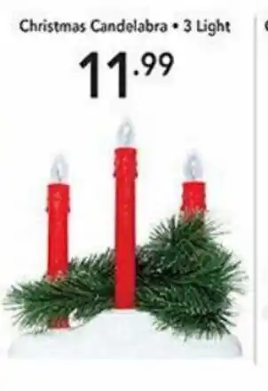 Pipers Christmas Candalabra * 3 Light offer