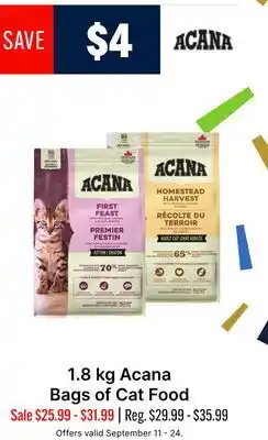 Ren’s Pets Depot Acana Bags of Cat Food offer