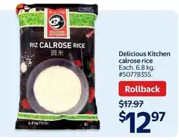 Walmart Delicious Kitchen calrose rice offer