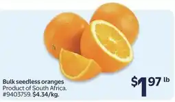 Walmart Bulk seedless oranges offer