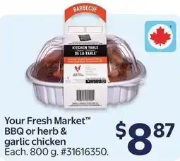 Walmart Your Fresh Market BBQ or herb & garlic chicken offer