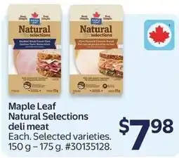 Walmart Maple Leaf Natural Selections deli meat offer
