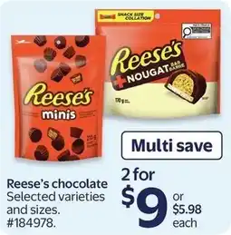 Walmart Reese's chocolate offer