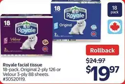 Walmart Royale facial tissue offer