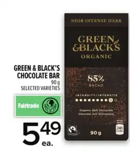 Metro GREEN & BLACK'S CHOCOLATE BAR offer