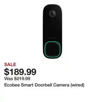 TSC Stores Ecobee Smart Doorbell Camera (wired) offer