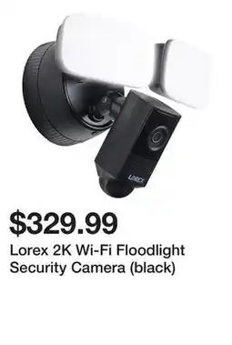 TSC Stores Lorex 2K Wi-Fi Floodlight Security Camera (black) offer