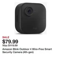 TSC Stores Amazon Blink Outdoor 4 Wire-Free Smart Security Camera (4th-gen) offer