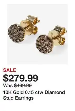 TSC Stores 10K Gold 0.15 ctw Diamond Stud Earrings offer