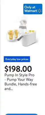 Walmart Pump In Style Pro - Pump Your Way Bundle, Hands-free and Traditional Pumping offer