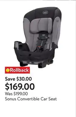 Walmart Sonus Convertible Car Seat offer