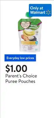 Walmart Parent's Choice Puree Pouches offer