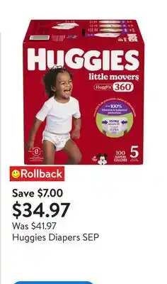 Walmart Huggies Diapers SEP offer