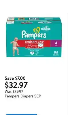 Walmart Pampers Diapers SEP offer