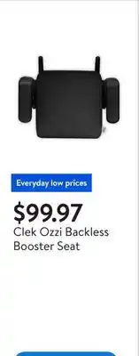 Walmart Clek Ozzi Backless Booster Seat offer