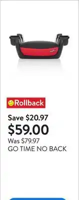 Walmart GO TIME NO BACK offer