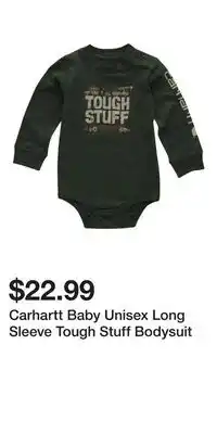 Mark's Carhartt Baby Unisex Long Sleeve Tough Stuff Bodysuit offer