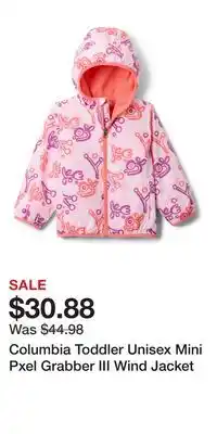 Mark's Columbia Toddler Unisex Mini Pxel Grabber III Wind Jacket offer