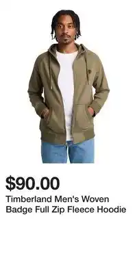 Mark's Timberland Men's Woven Badge Full Zip Fleece Hoodie offer