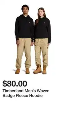 Mark's Timberland Men's Woven Badge Fleece Hoodie offer