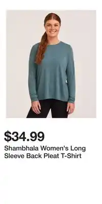 Mark's Shambhala Women's Long Sleeve Back Pleat T-Shirt offer