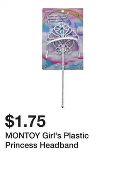 Dollarama MONTOY Girl's Plastic Princess Headband offer