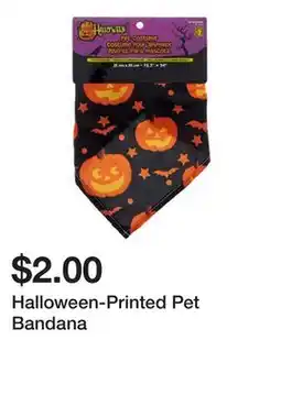 Dollarama Halloween-Printed Pet Bandana offer
