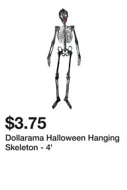 Dollarama Dollarama Halloween Hanging Skeleton - 4' offer