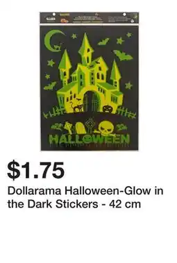 Dollarama Dollarama Halloween-Glow in the Dark Stickers - 42 cm offer