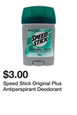 Dollarama Speed Stick Original Plus Antiperspirant Deodorant offer