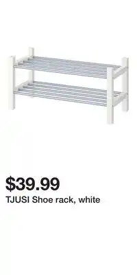 IKEA TJUSI Shoe rack, white offer