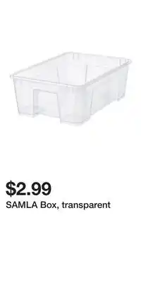 IKEA SAMLA Box, transparent offer