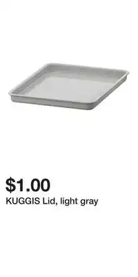 IKEA KUGGIS Lid, light gray offer