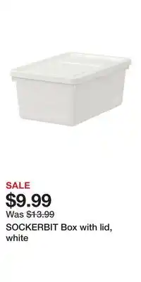 IKEA SOCKERBIT Box with lid, white offer