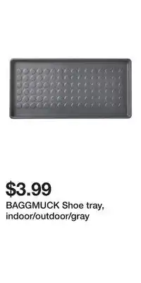 IKEA BAGGMUCK Shoe tray, indoor/outdoor/gray offer