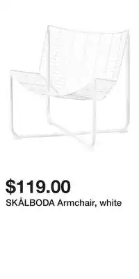 IKEA SKÅLBODA Armchair, white offer