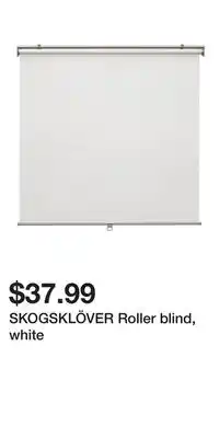 IKEA SKOGSKLÖVER Roller blind, white offer