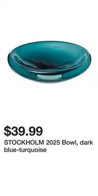 IKEA STOCKHOLM 2025 Bowl, dark blue-turquoise offer