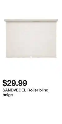 IKEA SANDVEDEL Roller blind, beige offer