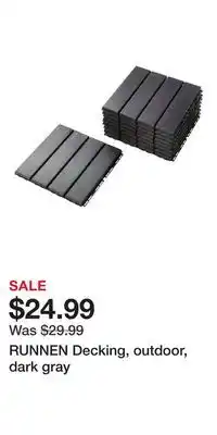 IKEA RUNNEN Decking, outdoor, dark gray offer
