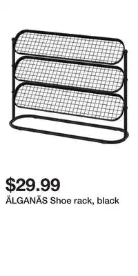 IKEA ÄLGANÄS Shoe rack, black offer