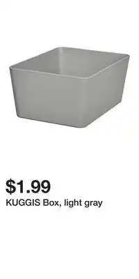 IKEA KUGGIS Box, light gray offer