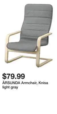 IKEA ÅRSUNDA Armchair, Knisa light gray offer