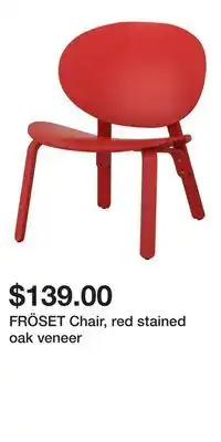IKEA FRÖSET Chair, red stained oak veneer offer