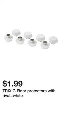 IKEA TRIXIG Floor protectors with rivet, white offer