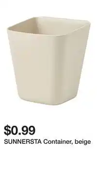 IKEA SUNNERSTA Container, beige offer