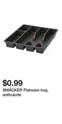 IKEA SMÄCKER Flatware tray, anthracite offer