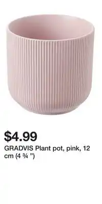 IKEA GRADVIS Plant pot, pink, 12 cm (4 ¾ ) offer