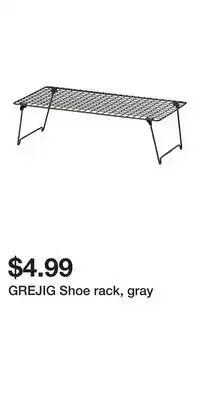 IKEA GREJIG Shoe rack, gray offer