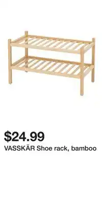 IKEA VASSKÄR Shoe rack, bamboo offer